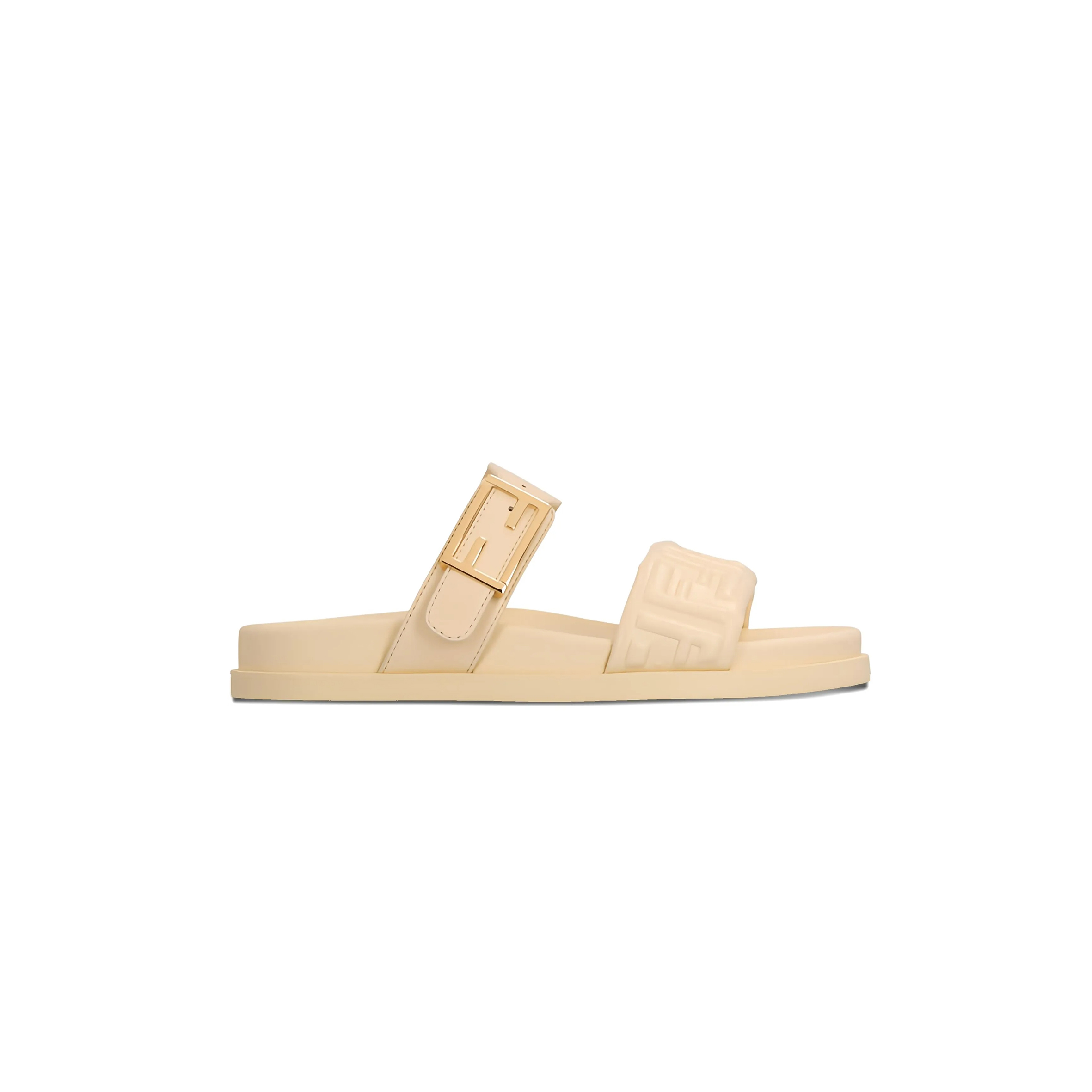 FENDI BUCKLE-EMBELLISHED LOGO SANDALS 